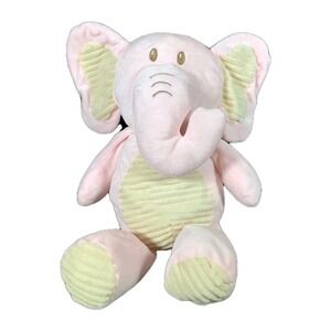 Kelly Baby Kellytoy Plush Elephant Rattle Toy Lovey  18" Pink